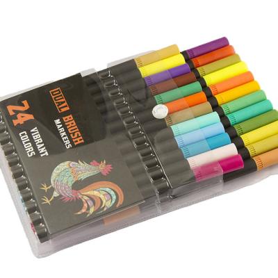 China Best Selling Water Color Pen Stationery Set Watercolor Brush Paint Paint Marker Felt Pens for sale