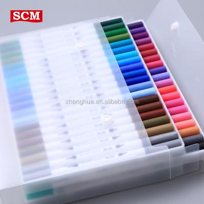 China Promotion Gift Unique Large Color Tip Watercolor Brush Markers Dual Colors for Scrapbooking for sale