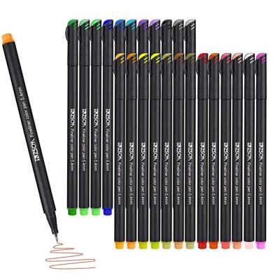 China Drawing / Painting / Fineliner Doodling Color Pen Set Fine Pens 0.38 mm Line Drawing Assorted Color Pens For Kids Adult Fine Point Porous Markers for sale