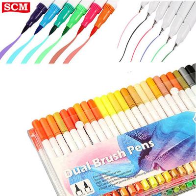 China High Quality 100 Best Promotion Double Brush Colored Pen Art Markers Brush Pens For Listing for sale