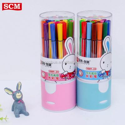 China Promotion Gift Hangzhou Factory SCB003 Fiber Tips Washable Water Color Pens Felt Pens For Drawing for sale