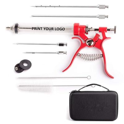 China Sustainable Meat Injector Kit With Case For 50ml Capacity With Different Types Needles for sale