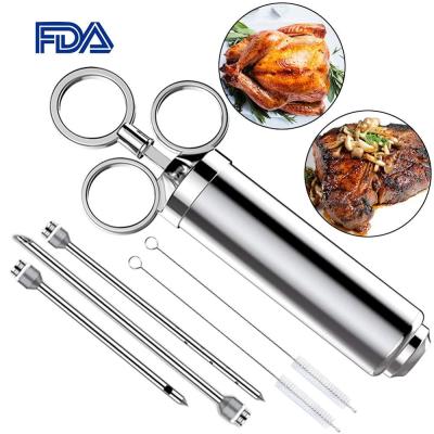 China Viable 2oz Grill Sense Food Safe, 3 Needle Meat Injector, Marinade Injector, Seasoning Injector Set for sale