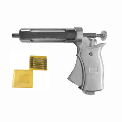 China Veterinary Continuous Revolver 50ml Syringe Gun , Automatic Continuous Metal Injector Gun for sale