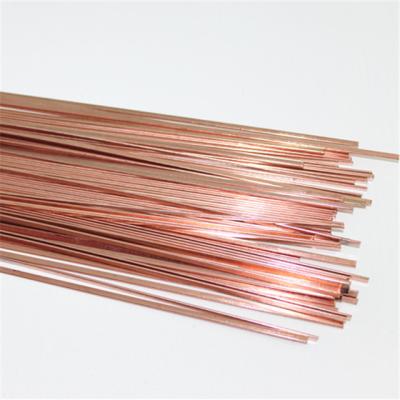 China Steel Structure Copper Low Carbon Welding Rods Round Bar TIG Brazing Rod BCuP-2 Air Conditioner Pipe Filler Metal Flat Sticks for sale