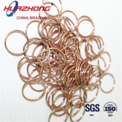 China Cutting Industry Rings Phos-Copper Silver Solder Round Ring Welding Alloys For Air-Condition HVAC Filler Metal Welding O-Rings BCuP-3 for sale