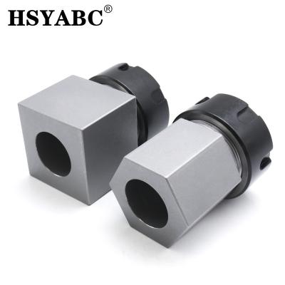 China ER-32 MILLING CUTTER Bushing Block, Hex Bushing Block Square Shank Chuck Holder High Hardness Tool Steel Chuck Block Holder Bushing For CNC Lathe for sale