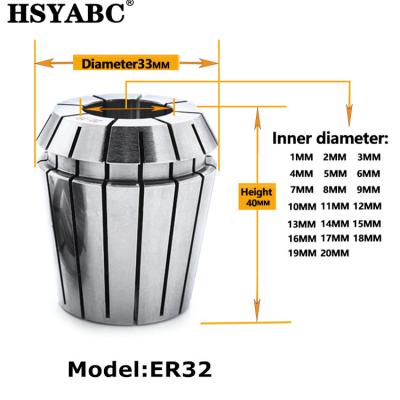 China MILLING CUTTER High Precision ER32 Collects For CNC Chuck Holder for sale