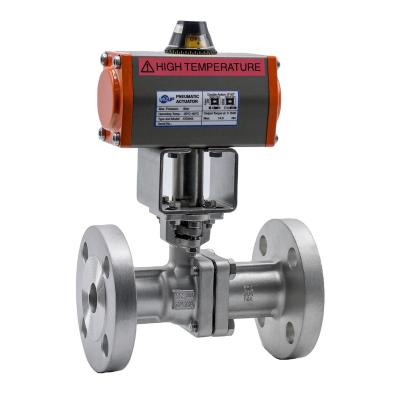 China High Efficiency Stainless Steel Actuated 2-Piece Flanged Ball Valve for sale