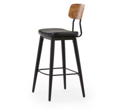 China Regular Modern Cheap Bar Chair Metal Bar Leather Cover Upholstered Counter Stools for sale