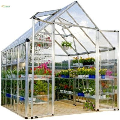 China Extremely strong corrosion resistance and fireproof glass Small Mini Garden Greenhouse Glass Polycarbonate for sale