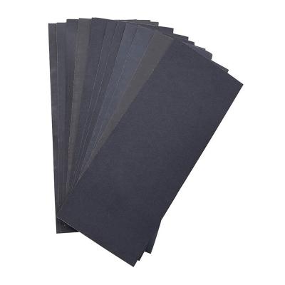 China 9*3.6 Inch Abrasive Dry / Wet Grinding Sandpaper Waterproof Sheets Assorted Variety of Grit For Furniture for sale