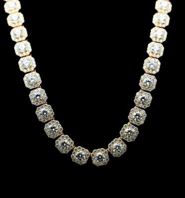 China Wholesale Price 4MM S925 Sterling Silver Necklace Bracelet Ice Moissanite Hip Hop Tennis Chain for sale