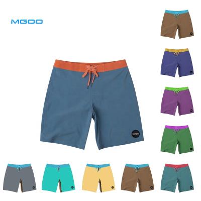 China Anti-Wrinkle Anti-Wrinkle MGOO Recycled Polyester Panel Shorts Surfing Men's Board Shorts Quick Dry Mens Swimwear for sale