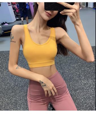 China 2020 new viable yoga sports vest singlet underwear bra top tank tops viable basic ribbed vest girls vest girls vest underwear bra top women for sale