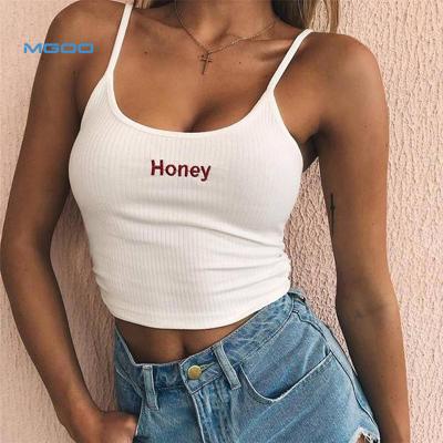 China MGOO Anti Shrinkage Women Crop Honey Letter Strap Female Briefs full sexy white red ladies short tight tank top for sale