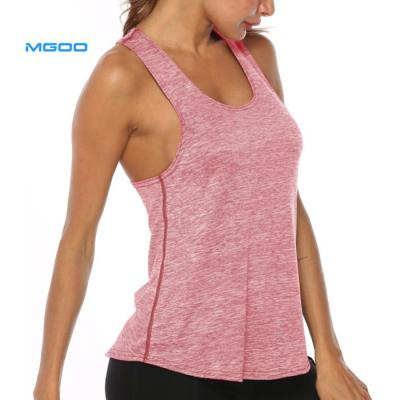 China MGOO Custom Made Women's Sleeveless Sport O-Neck Tank Tops For Girls Tennies Vests Shaping Slim Yaga Singlets for sale