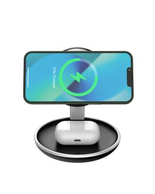 China Magnetic 3 In 1 Wireless Charging Station 118*118*27.8mm With Qi Function for sale