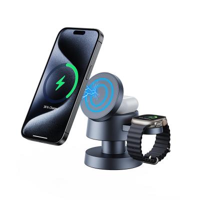 Chine 2024 Unique Design Folding Mobile Phone Chargers Stand 15W Magnetic Wireless Charger à vendre