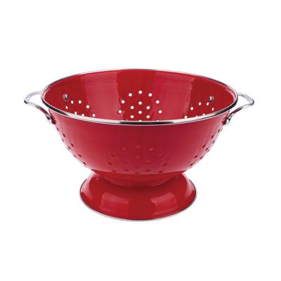 China 3923BW Sustainable Kitchen Casserole Cookware Colander Fruit Vegetable Basket Washing Strainer for sale