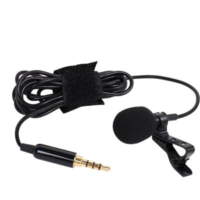 China Lavalier Microphone Lavalier Lapel Microphone 3.5mm Photography Recording Audio Video Condenser Microphone for PC/Phone/Camera Vlog Interview for sale