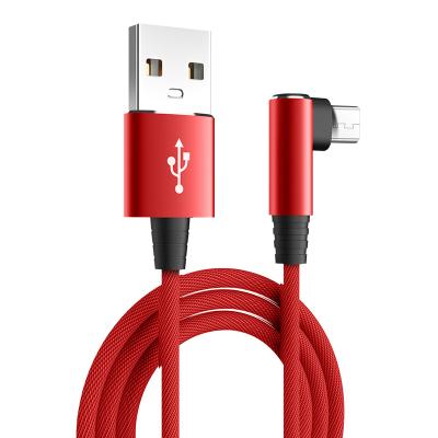 China MP3/MP4 Player Micro USB Cable 3A 90 Degree Elbow Data Cable Charger Cord For Samsung Xiaomi Mobile Phone Accessories Fast Usb Charging Cable for sale