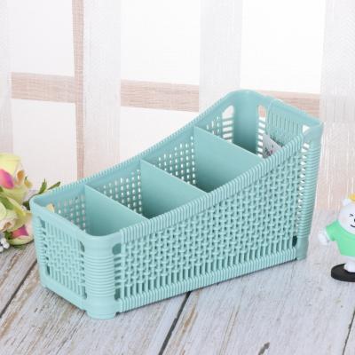 China New Fashion Plastic Modern Cosmetics Stationery Basket Storage Box Organizer Desktop Box For Office for sale