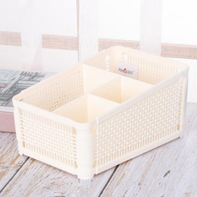 China Office Home Storage Cosmetics Stationery Plastic Storage Container Modern Open Top Desktop Storage Box for sale