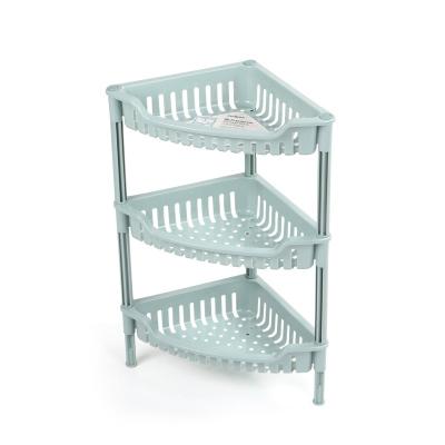 China High Quality Colorful 2/3/4 Layer Plastic Kitchen Stocked PP Racks Plastic Storage Shelf for sale