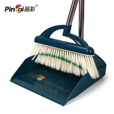 China Durable household broom and dustpan plastic cleaning set for sale