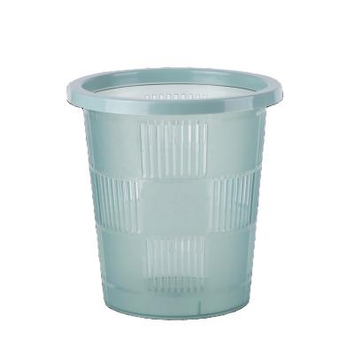 China Viable Manufacturers Wholesale Round Translucent Waste Plastic Basket PP Trash Can for sale