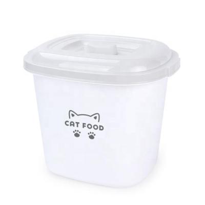 China Large Capacity Freshness Preservation 10 15 25 Kg Cat Food Containers Plastic Pet Dog Food Storage for sale