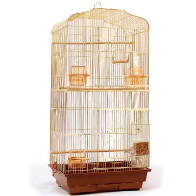 China Wholesale Breathable Starling Bird Cage Factory Metal Bird Breeding Gold Cage Parrot Cage for sale