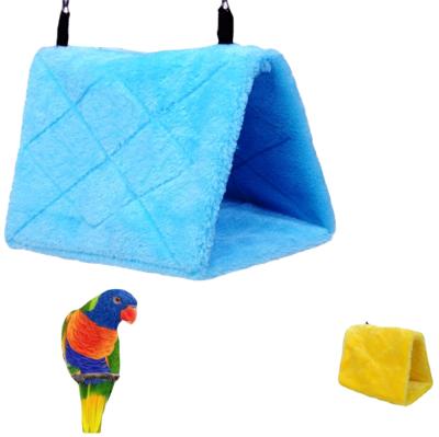 China Breathable Small Pet Holding Myna's Nest Warm Triangular Bird Flannel Cotton Nest Pet Supplies for sale