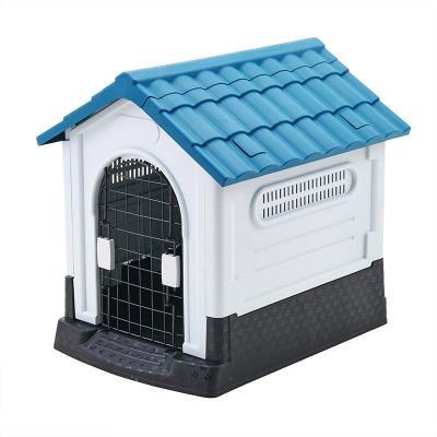 China Windproof Dog Houses Small And Medium Pet House Outdoor Folding Windproof Plastic Waterproof Netting Without Door for sale