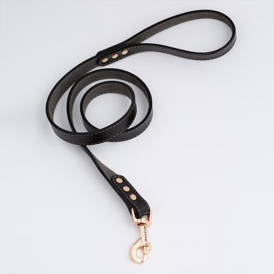 China Small Animals Pet Supplies Rushing Leather Explosion Proof Dog Leash PU Pet Walking Leash for sale