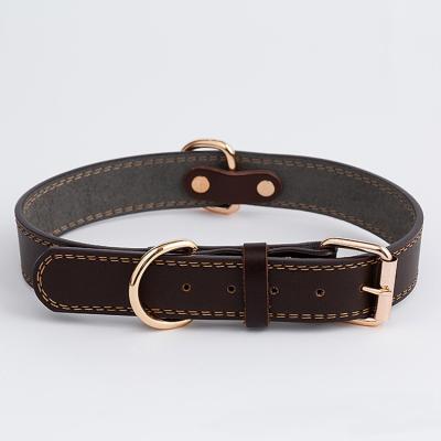 China Factory direct sale stocked leather pet neck collar dog collars pet supplies for sale