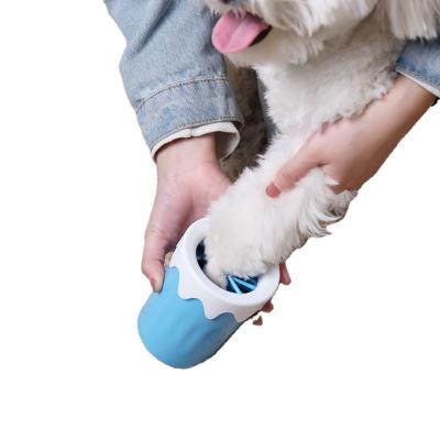 China Viable Pet Paw Cleaning Supplies Ice Cream Pet Foot Wash Cup Dog Cat Claw Care Foot Washing Device for sale