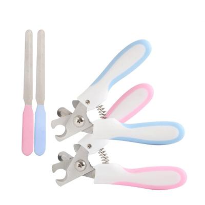 China Stocked Stainless Steel Pet Nail Clippers Set Cats And Dogs Nail For Trimming Beauty Cleaning Tools In Stock Pet Grooming Supplies for sale