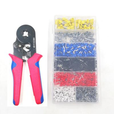 China Crimping Hand Held Crimping Tool Set For Manual Ferrules KIT4H-1200E Crimping Pliers Wire Crimping Tool Kit for sale