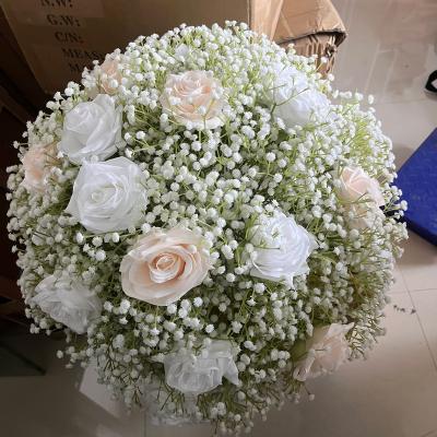 China Fashionable Silk Wedding Supplies Artificial Flower Ball Baby's Breath Flower Ball Table Centerpieces Decorations Hot Sale for sale