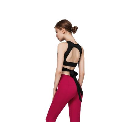 China Sports Bra Yoga Sports Bra Wrap Tie Tie Women's Halter Sports Bra for sale