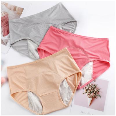 China Custom Wholesale Organic Breathable Menstrual Absorbent Girls Leak Proof Leak Proof Panties Underwear For Women for sale