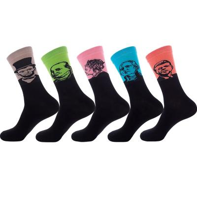 China Antibacterial Wholesale Custom Photo Head Socks Men With Personas Heads Print Sublimation Socks for sale