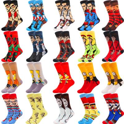 China Wholesale 2022 New Fashion QUICK DRY Anime Characters Cartoon Socks Custom Made Men Women Tube Dress Socks for sale