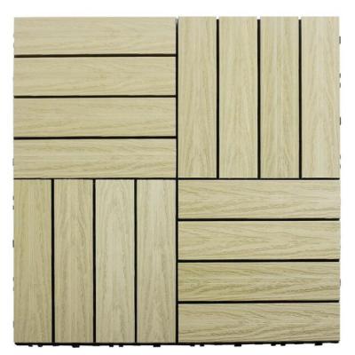 China EUROPEAN Wood Deck Easy Installing Interlocking Plastic Composite Exterior Tile for sale