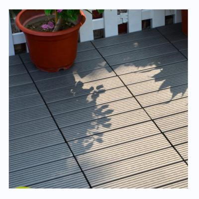 China Wooden EUROPEAN Easy Installing Plastic Composite Decking Interlocking Outdoor Deck Tile for sale