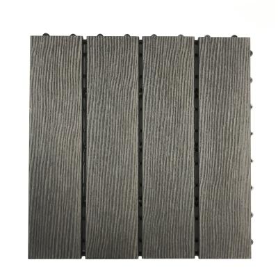 China Chinese Supplier Modern Anti-Slip WPC Interlocking Exterior Decking Tiles for sale