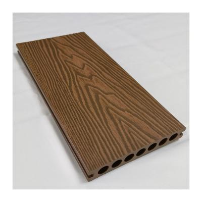 China Round Hole Modern High Quality Outdoor Plastic Composite Decking WPC Wooden Flooring 148*23mm XFD066-7 for sale