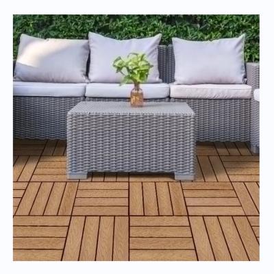 China EUROPEAN Hot Sale Wood Plastic Tiles Interlocking 300 22mm WPC Exterior Deck Tile for sale